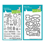 Simon Says Stamp! Lawn Fawn SET BEACHY CHRISTMAS Clear Stamps and Dies a2lfbc