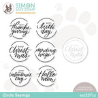 Simon Says Stamp! Simon Says Stamps and Dies CIRCLE SAYINGS set557cs Stamptember