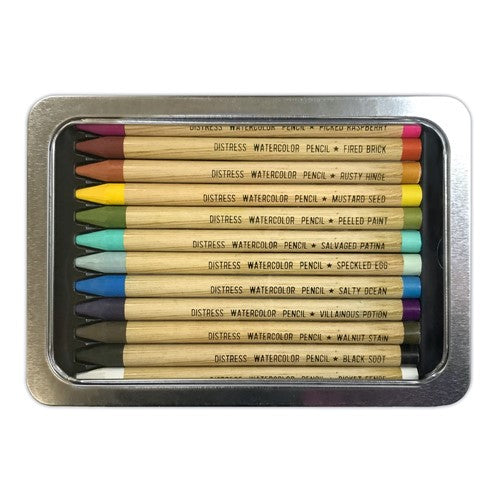 Tim Holtz Distress Watercolor Pencils Set 1 And Pencil Sharpener Bundle out of package