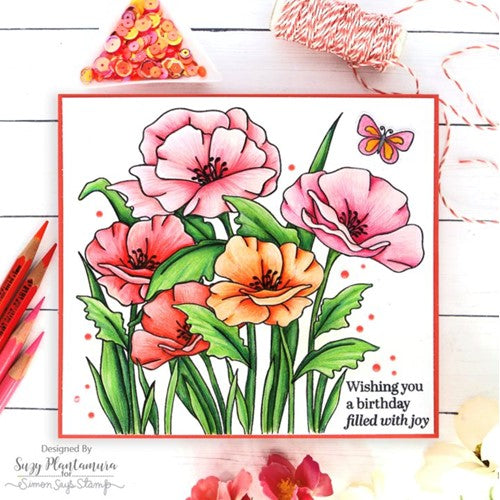 Simon Says Stamp! Simon Says Stamps and Dies POPPY FIELD set572pf | color-code:ALT4