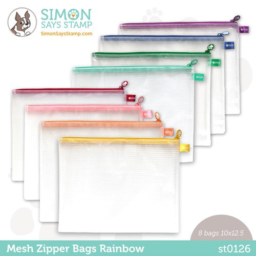 Simon Says Stamp! Simon Says Stamp MESH ZIPPER BAGS RAINBOW SET st0126