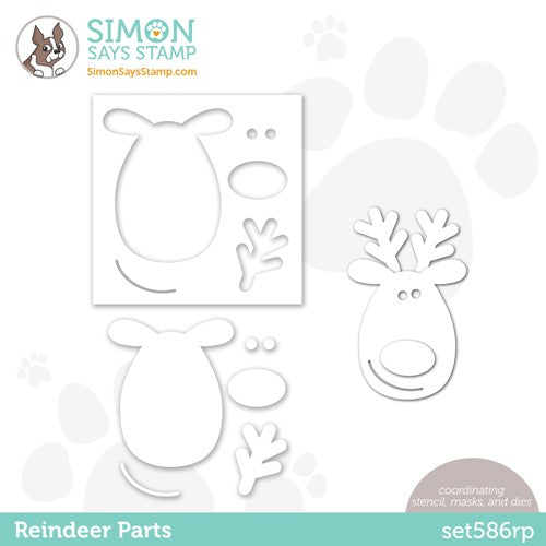 Simon Says Stamp! Simon Says Stamp Die and Stencil REINDEER PARTS set586rp Holiday Sparkle
