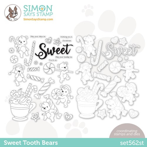 Simon Says Stamp! Simon Says Stamps and Dies SWEET TOOTH BEARS set562st Diecember