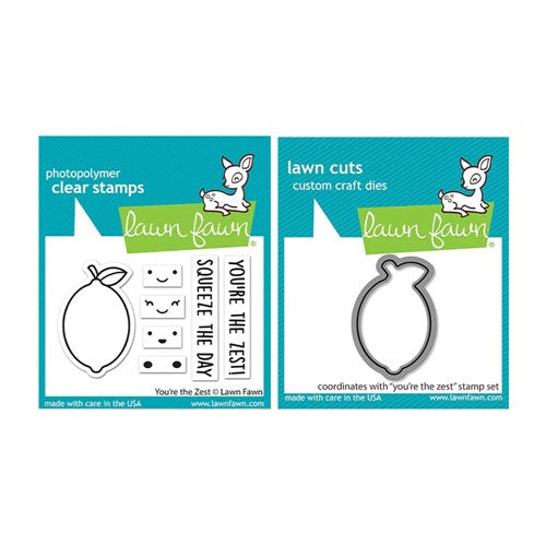 Simon Says Stamp! Lawn Fawn SET YOU'RE THE ZEST Clear Stamps and Dies lfytz