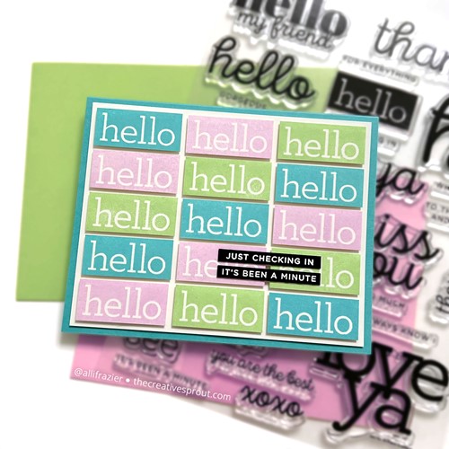 Simon Says Stamp! RESERVE CZ Design Stamps and Dies HI THERE GREETINGS set600ht Kisses | color-code:ALT0