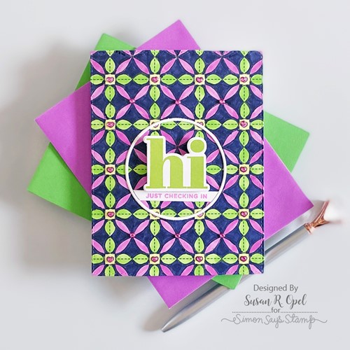 Simon Says Stamp! RESERVE CZ Design Stamps and Dies HI THERE GREETINGS set600ht Kisses