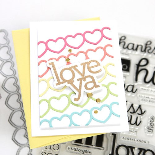 Simon Says Stamp! RESERVE CZ Design Stamps and Dies HI THERE GREETINGS set600ht Kisses | color-code:ALT4