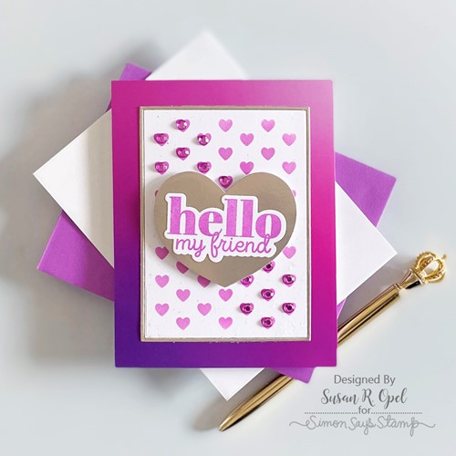 Simon Says Stamp! RESERVE CZ Design Stamps and Dies HI THERE GREETINGS set600ht Kisses