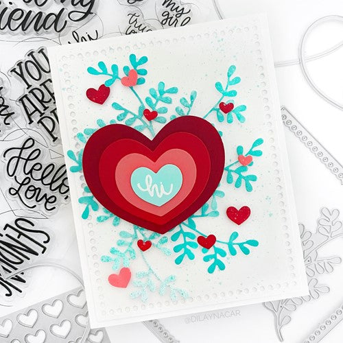 Simon Says Stamp! RESERVE Simon Says Stamps and Dies FROM THE HEART MESSAGES set599fh Kisses