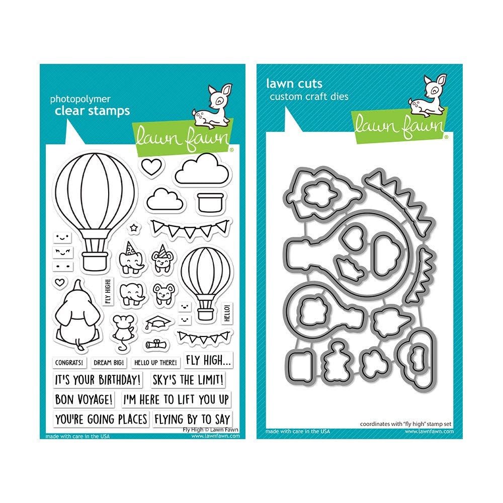 Lawn Fawn Set Fly High Clear Stamps and Dies lffh