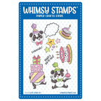 Whimsy Stamps Panda Party Clear Stamps KHB189a