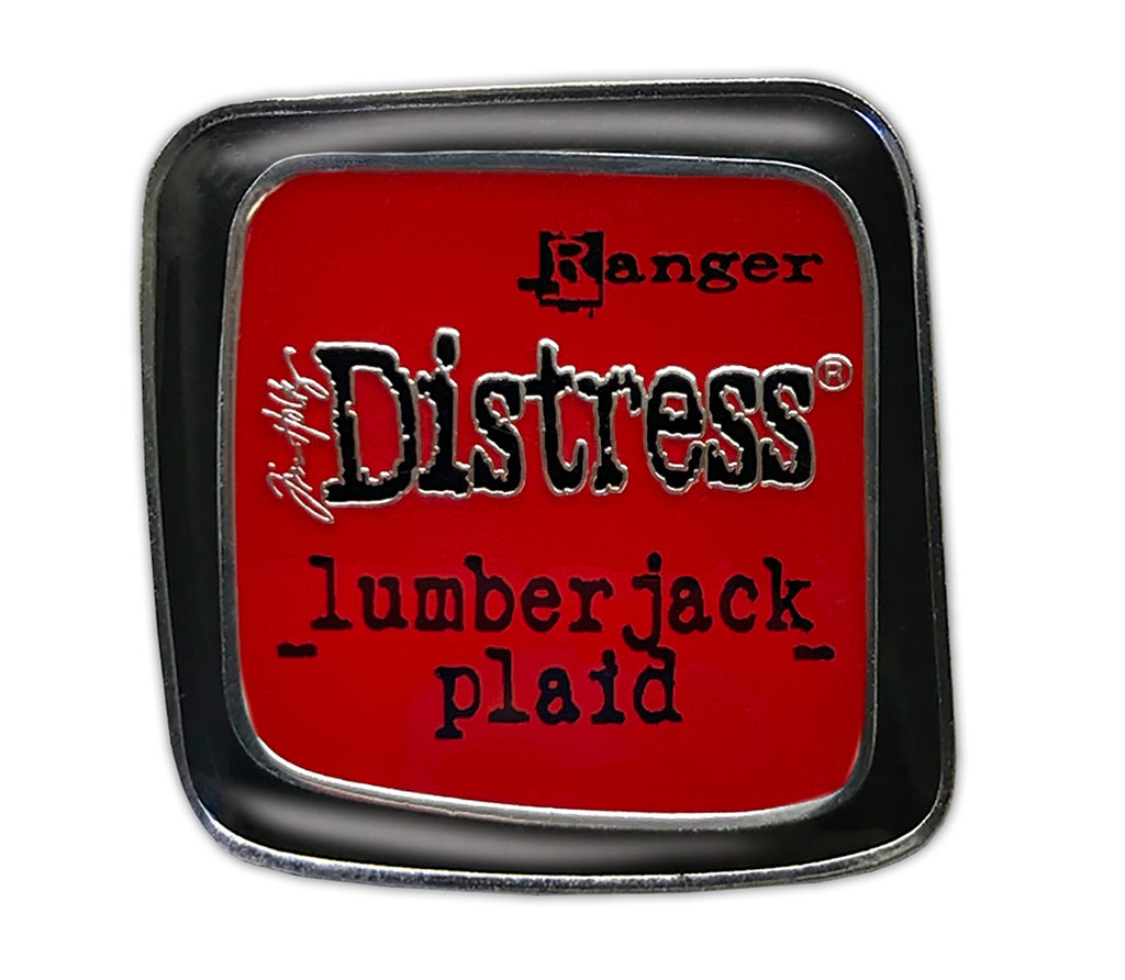 Tim Holtz Distress Enamel Pin Lumberjack Plaid Ranger tdz82439 Alternate Image