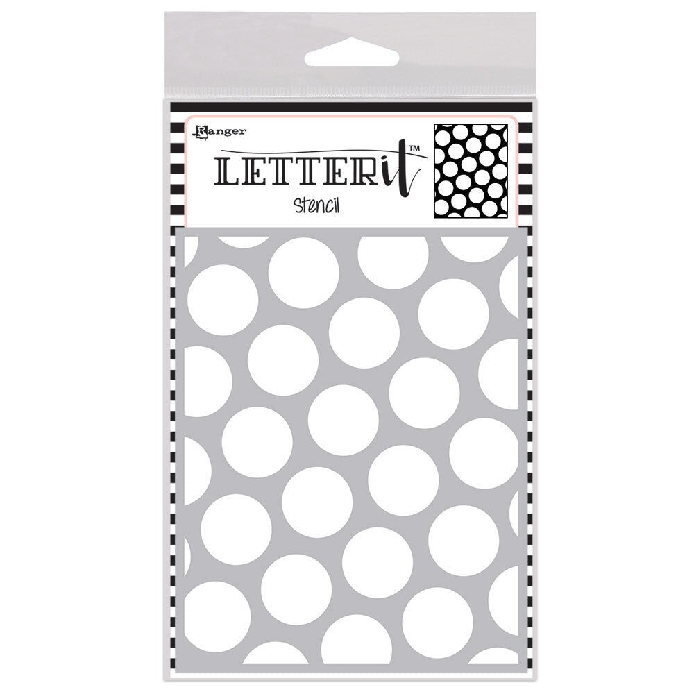 Ranger Polka Dotting Letter It Stencil let67306