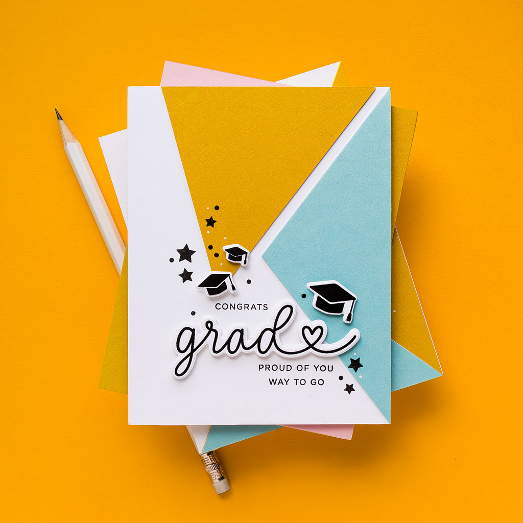 CZ Design Clear Stamps Grad Basics cz394c Moments in Time Graduation Card | color-code:ALT05
