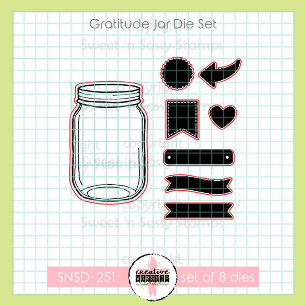 Sweet 'N Sassy Gratitude Jar Dies snsd-0251