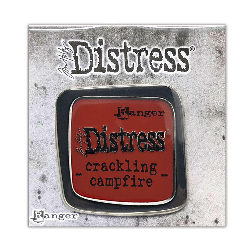 Tim Holtz Distress Enamel Pin Crackling Campfire Ranger tdz73116