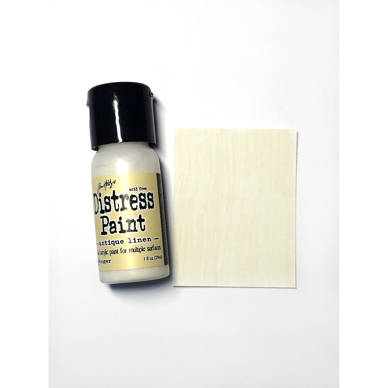 Tim Holtz Flip Top Distress Paint Antique Linen Ranger TDF52906 Color Swatch