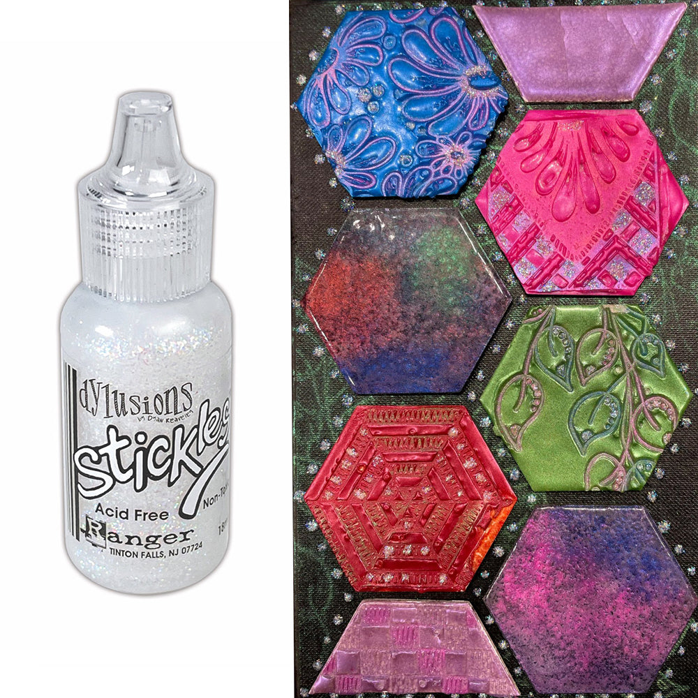 Ranger Dylusions Stardust Stickles sgd85010 Hexagon Diamonds Project