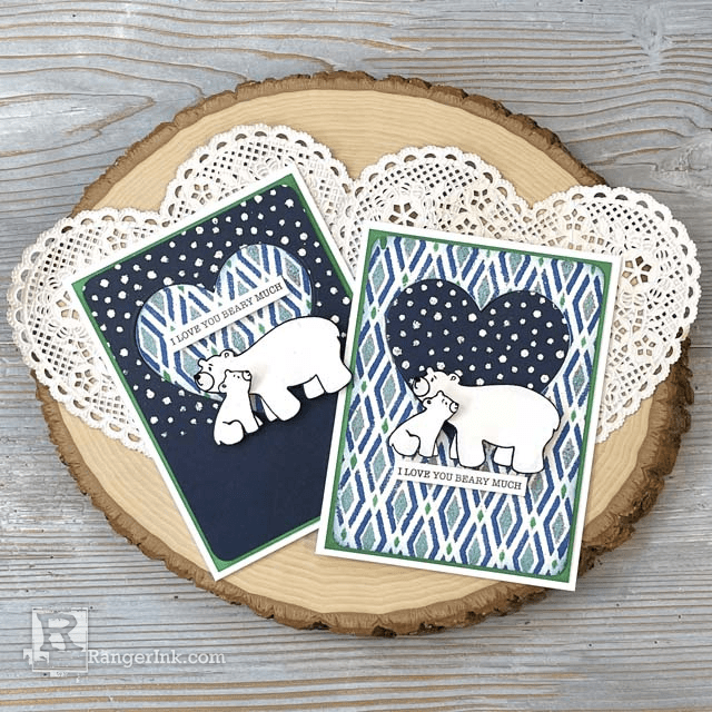 Ranger Embossing Powder Blue EPJ36548 Trading Hearts Card | color-code:ALT01