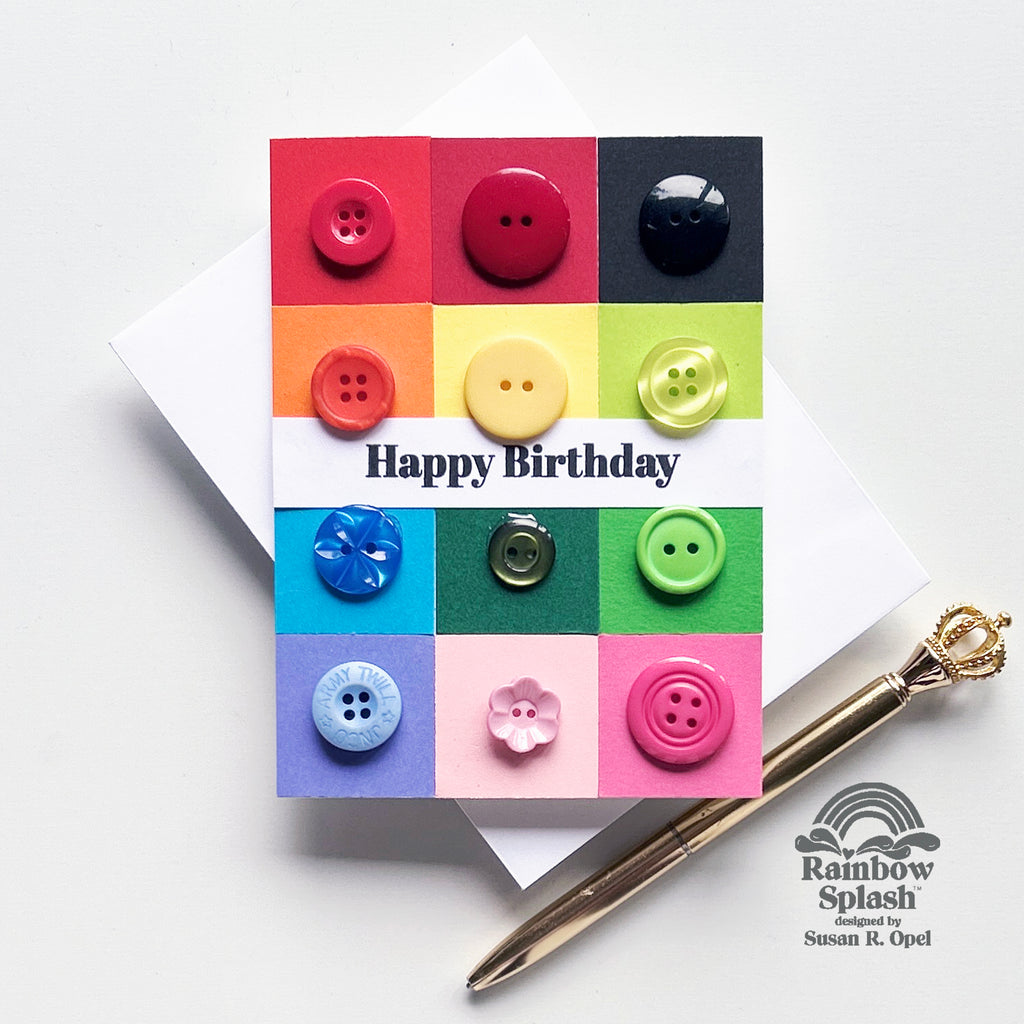 Rainbow Splash Cardstock Scarlet rsc3 Birthday Card | color-code:ALT04
