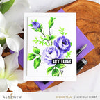 Altenew Dynamic Duo Dainty Roses Clear Stamp and Stencil Set alt8102 hey there