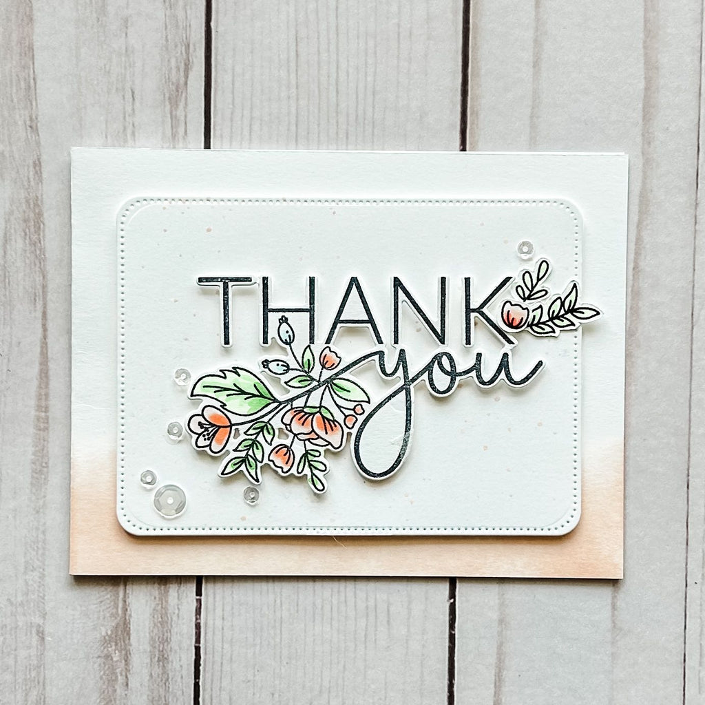 Avery Elle Clear Stamps Thank You Flowers st-24-04 thank you
