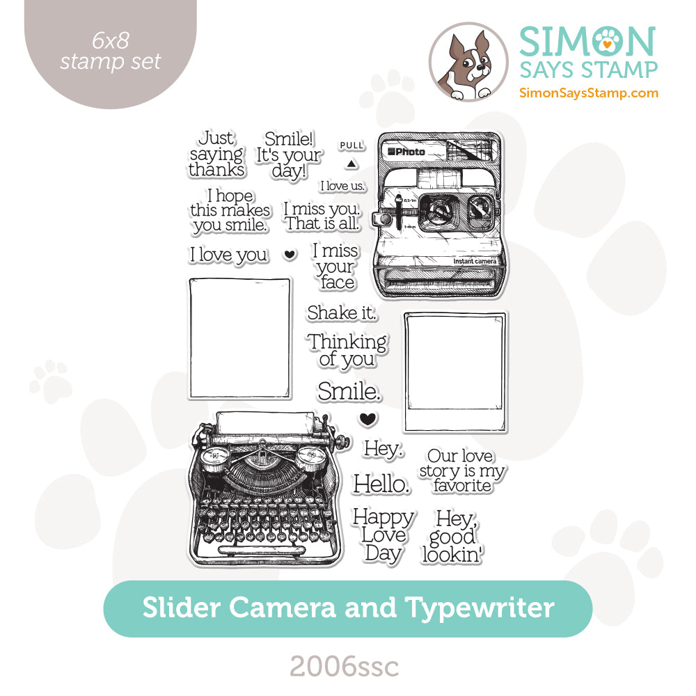 Simon Says Clear Stamps Slider Typewriter And Camera 2006ssc