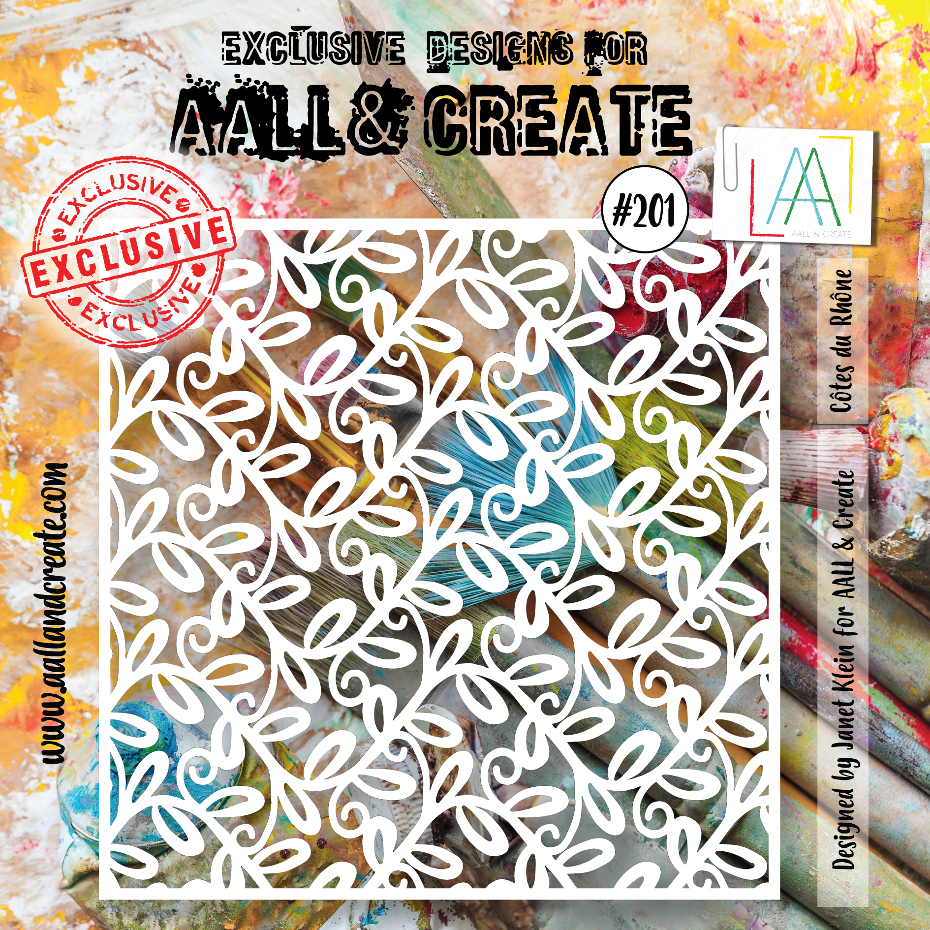 AALL & Create Côtes du Rhône 6x6 Stencil 201
