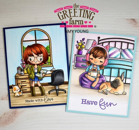 The Greeting Farm Miss Anya Hobby Clear Stamps tgf670 Made with Love | color-code:ALT01