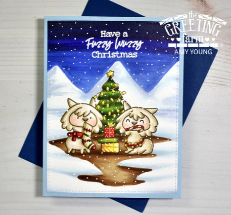 The Greeting Farm Alpaca Christmas Clear Stamps Fuzzy Wuzzy Christmas | color-code:ALT03