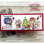 The Greeting Farm Alpaca Christmas Clear Stamps Fuzzy Wuzzy Slimline | color-code:ALT02