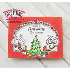The Greeting Farm Alpaca Christmas Clear Stamps Fuzzy Wuzzy Scene | color-code:ALT01