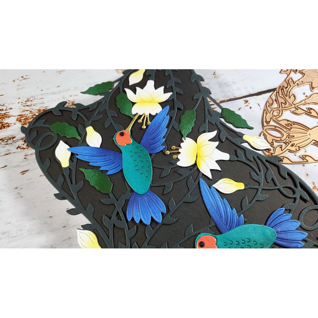 S7-230 Spellbinders Delicate Floral Hummingbirds Etched Dies vines | color-code:ALT03