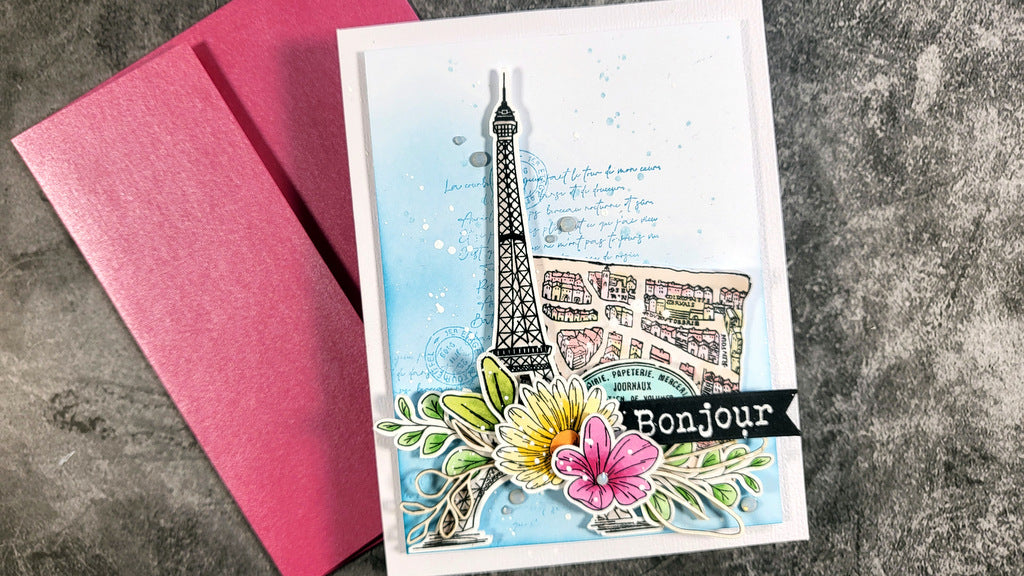 Stamperia Create Happiness Oh La La Tour Eiffel Decorative Chips scb165 bonjour | color-code:ALT02