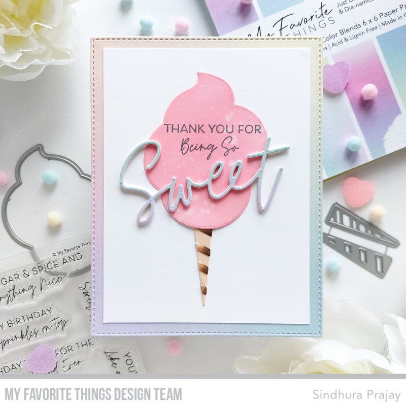 My Favorite Things Cotton Candy Cone Dies Die-Namics mft2579 Thank You | color-code:alt2