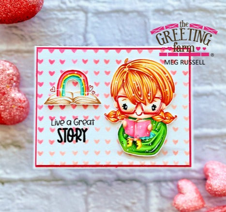 The Greeting Farm Bookworm Anya Clear Stamps Live a Great Story | color-code:ALT03