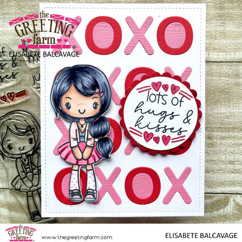The Greeting Farm Everyday Script Clear Stamps Lots of Hugs and Kisses | color-code:ALT02