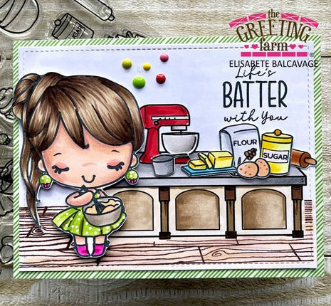 The Greeting Farm Baking Anya Clear Stamps Life Is Batter | color-code:ALT02