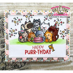 The Greeting Farm Birthday Cats Clear Stamps Happy Purr-thday | color-code:ALT02