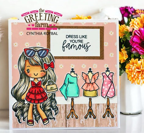 The Greeting Farm Miss Anya Style Clear Stamps Dress Like You're Famous | color-code:ALT01