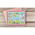 Waffle Flower Postage Collage Egg Hunt Stencils 422363 hugs