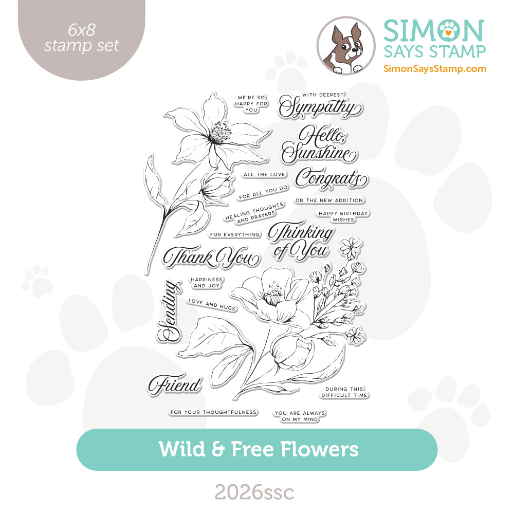 Simon Says Clear Stamps Wild And Free Flowers 2026ssc Be Bold