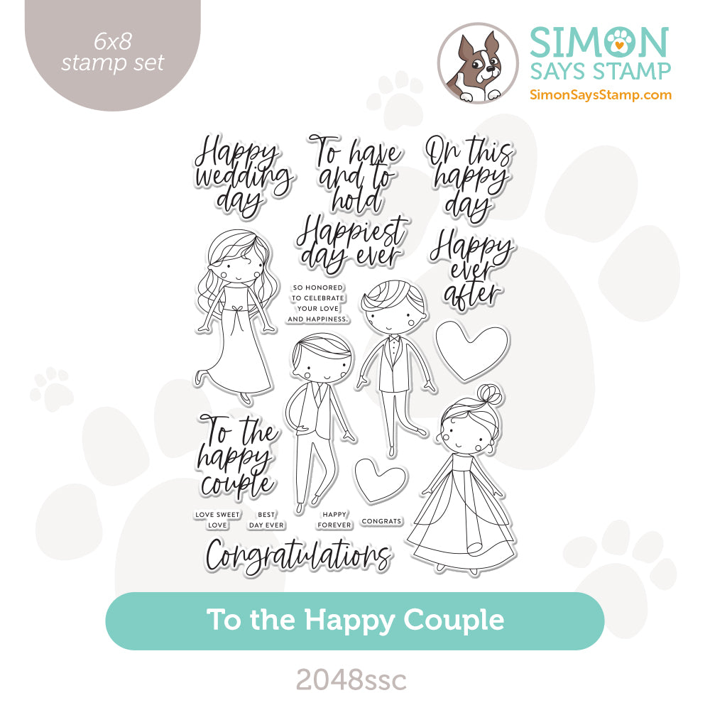 Simon Says Clear Stamps To The Happy Couple 2048ssc Celebrate