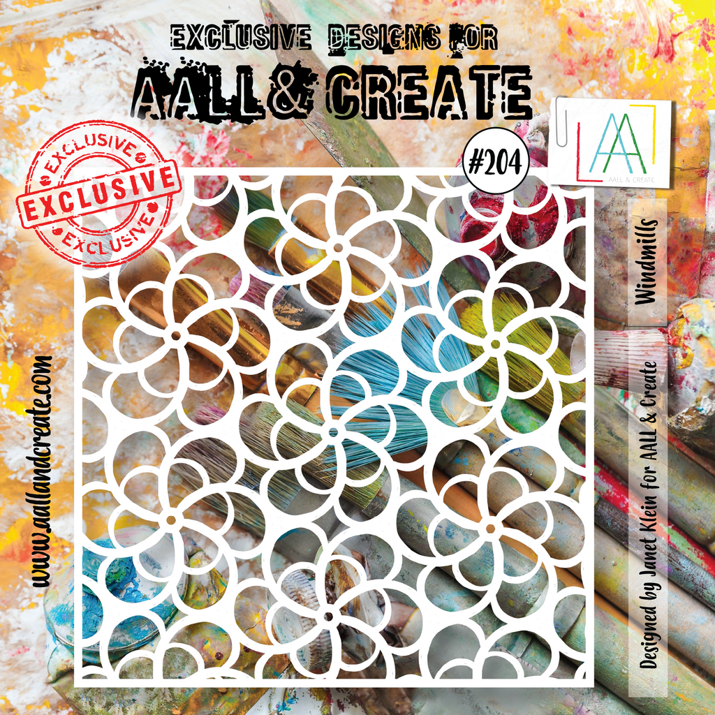 AALL & Create Windmills 6x6 Stencil 204