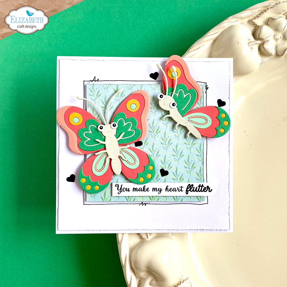 Elizabeth Craft Designs Butterflies Dies 2064 heart flutter