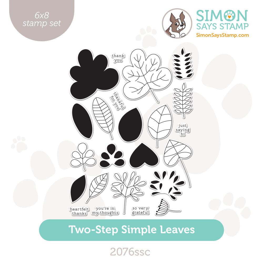 Simon Says Clear Stamps Two Step Simple Leaves 2076ssc