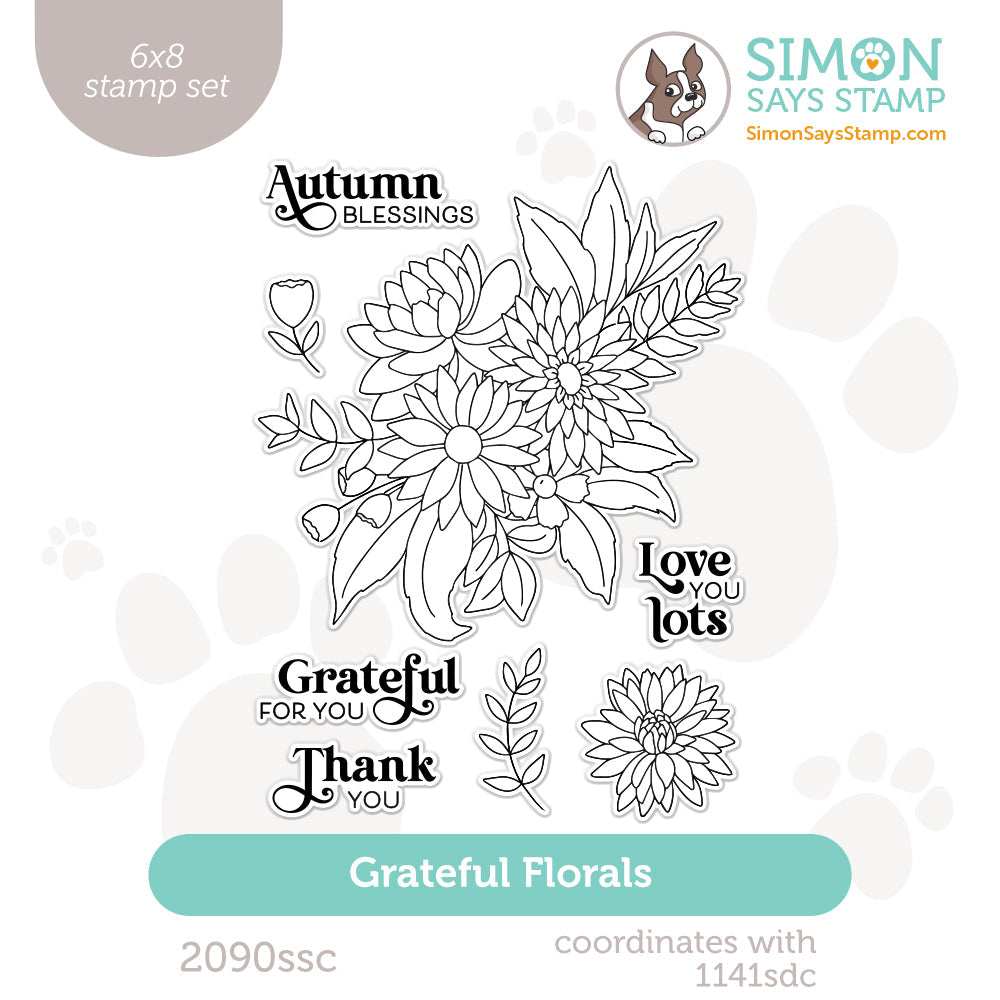 Simon Says Clear Stamps Grateful Florals 2090ssc Stamptember