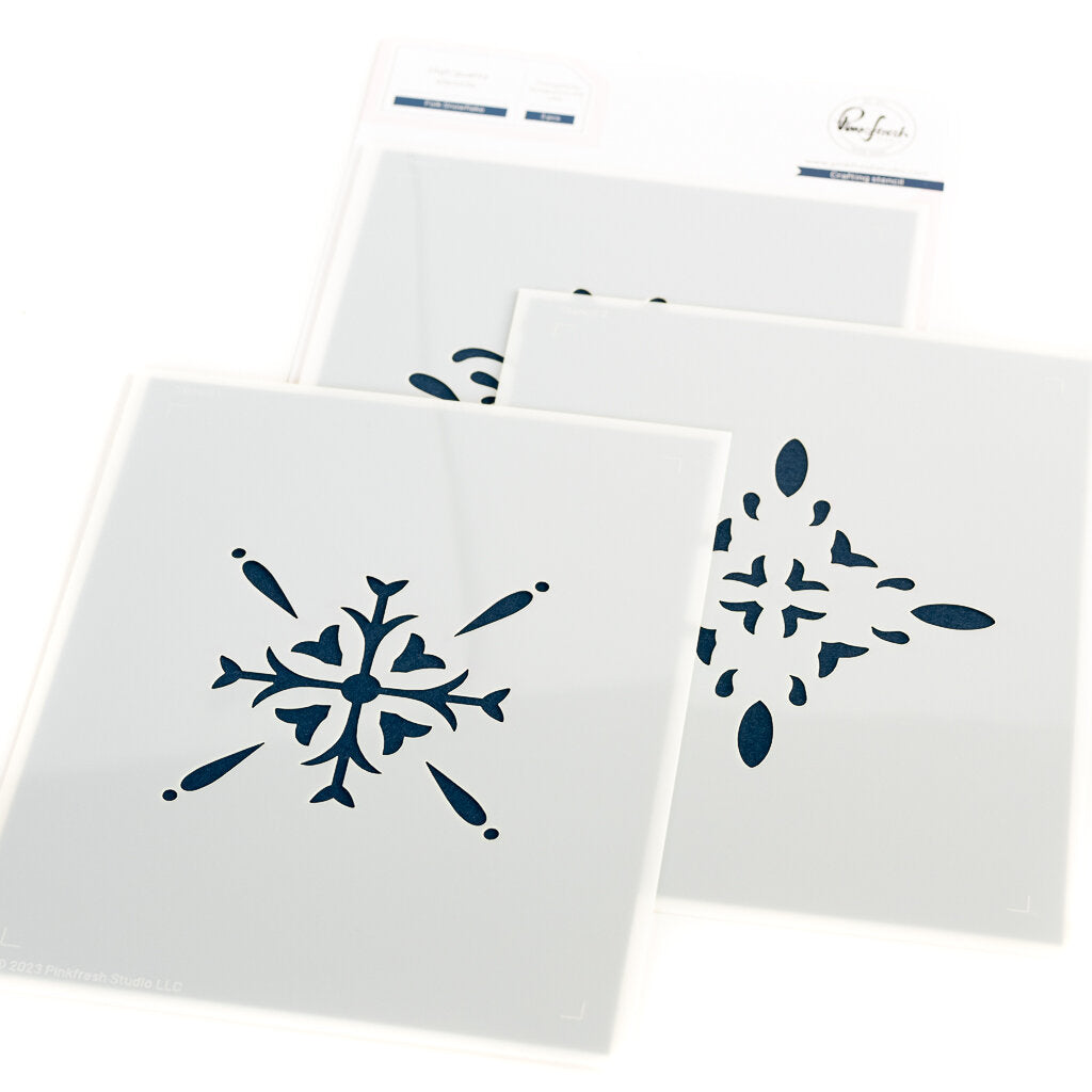 Pinkfresh Studio Folk Snowflake Stencil Set 209123
