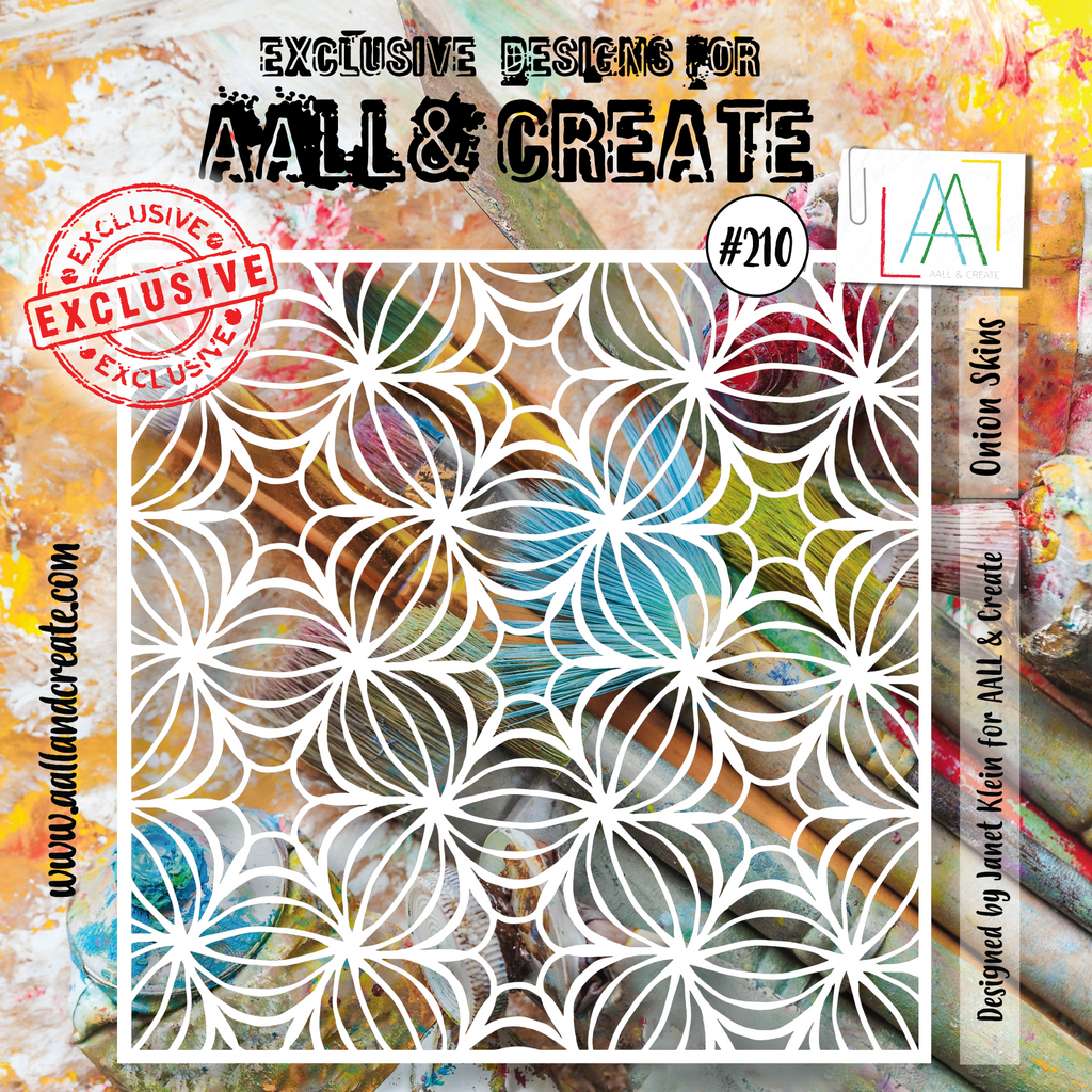 AALL & Create Onion Skins 6x6 Stencil 210