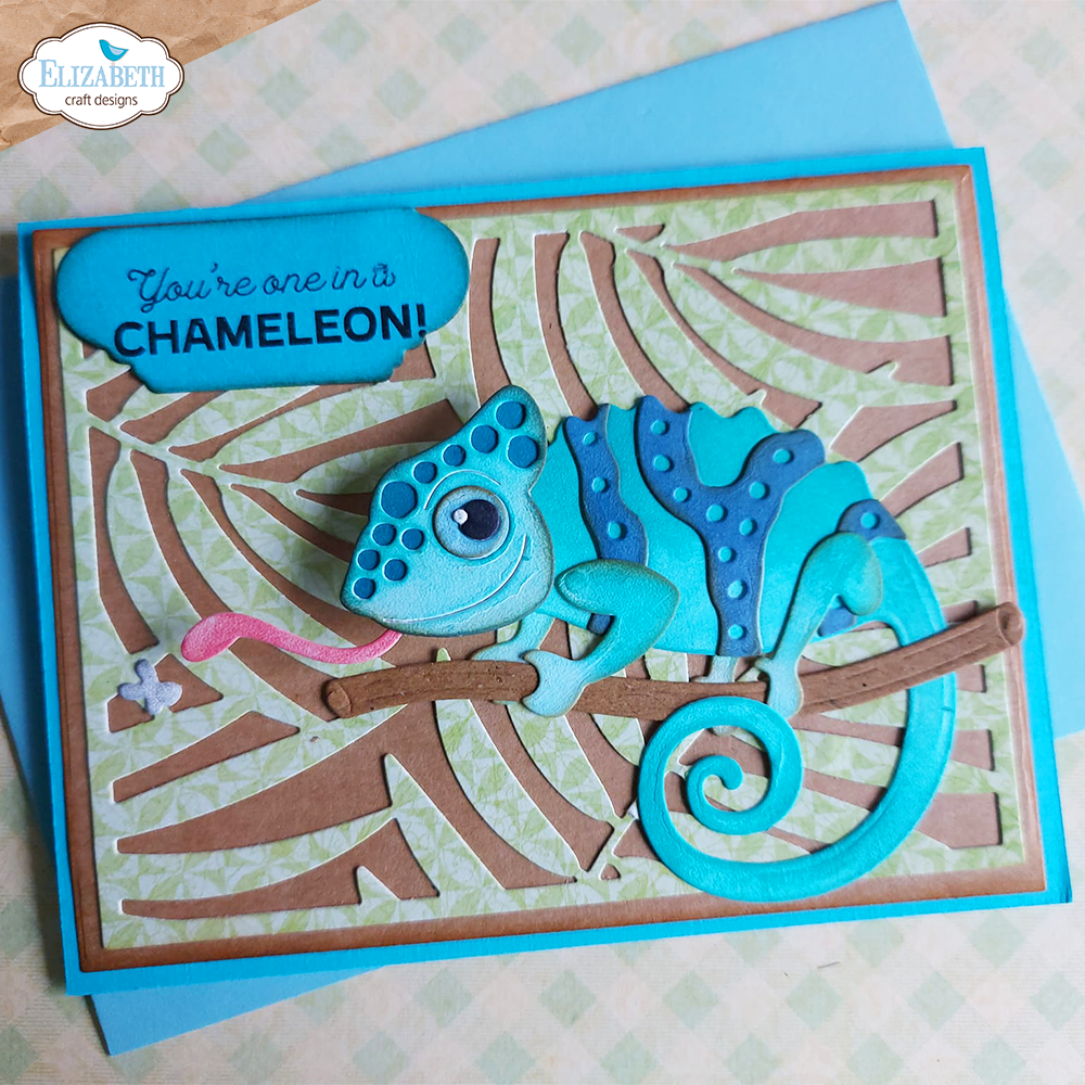 Elizabeth Craft Designs Spy the Chameleon Dies 2128 one in a chameleon
